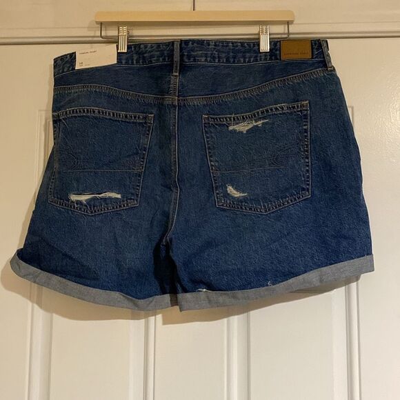 NWT American Eagle Distressed Jean Shorts Size 18 - Picture 2 of 9
